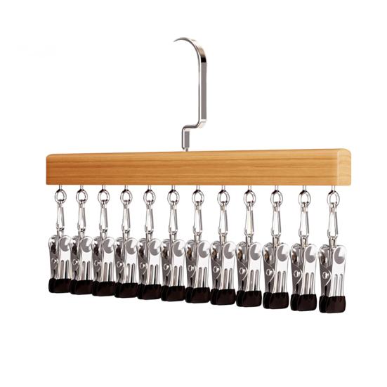 Trouser Clip Closet Organizer with 10/12 Clips Pants Scarves Skirts Belts Towels Underwear Heavy Duty Metal Frame Storage Rack