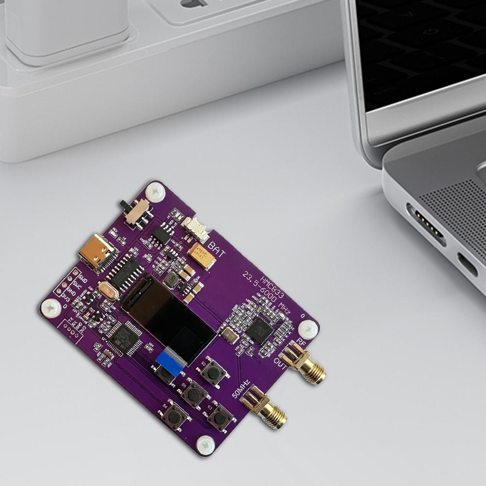 HMC833 6GHz HF-Signalgenerator 23,5 MHz - 6000 MHz HF-Signalquellensender 0,96 Zoll OLED-Bildschirmanzeige