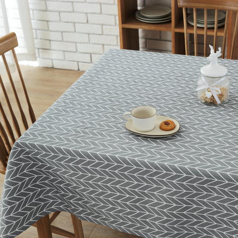 Japanese Fish And Geometric Arrow Tablecloth Coffee Tea Table Pad Meal Cloth Home Decor