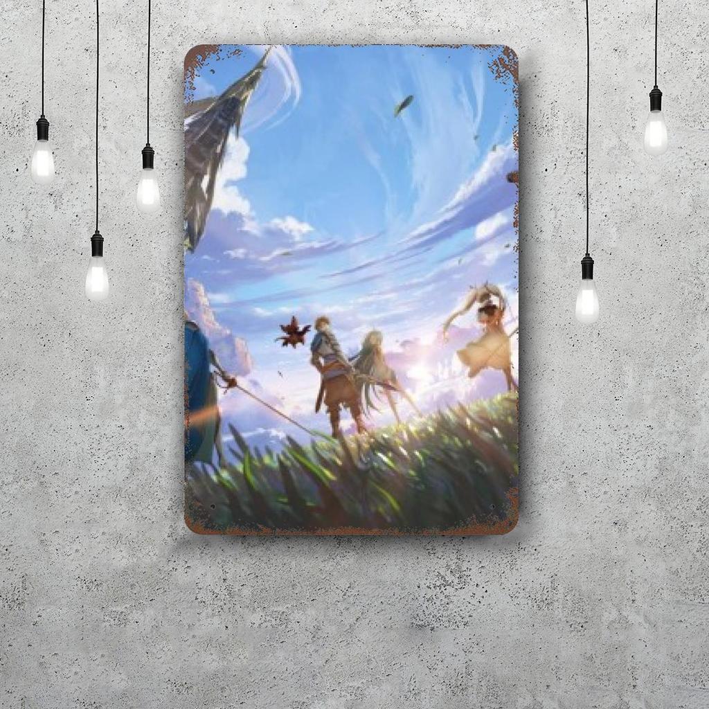 granblue fantasy cartoon Decor Poster Vintage Tin Sign Metal Sign Decorative Plaque for Pub Bar Man Cave Club Wall Decoration