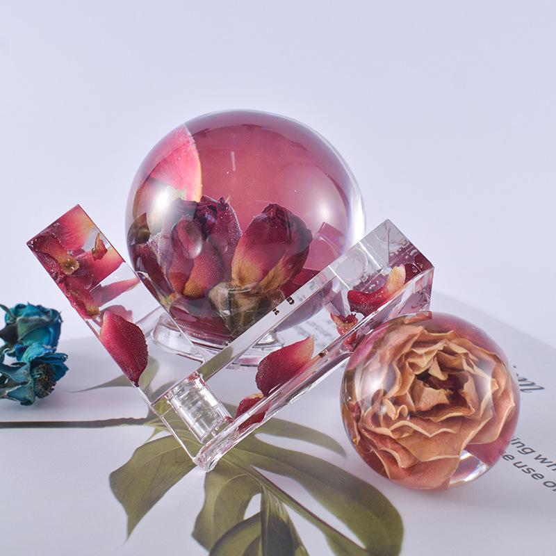 2PC Crystal Ball Mold for DIY round Ball Night Light Silicone Epoxy Resin Holder Bottle Mold Kit