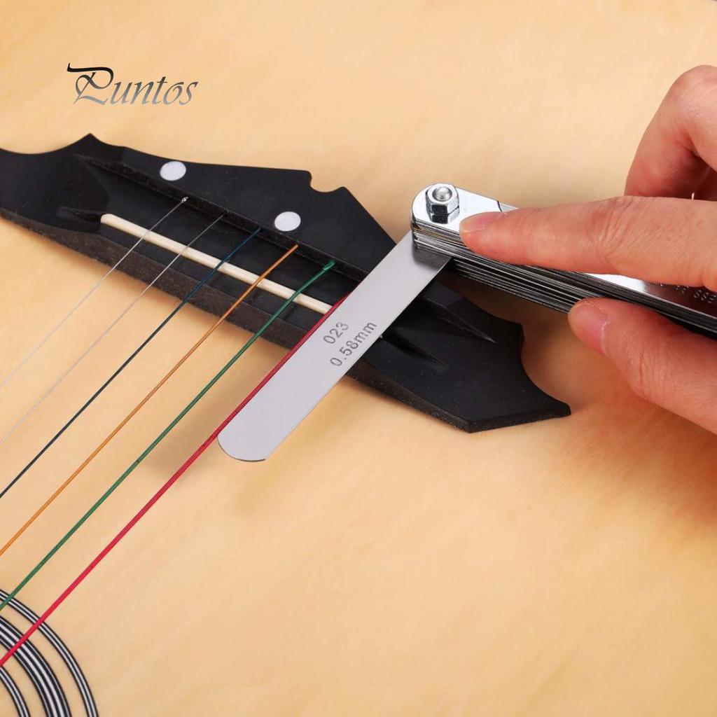 Guitar Neck Gap Stainless Steel Feeler Gauge String Height Measuring Ruler