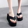 2019 Summer Korean Style Women's Wedge Heel Non-Slip Beach Flip Flops
