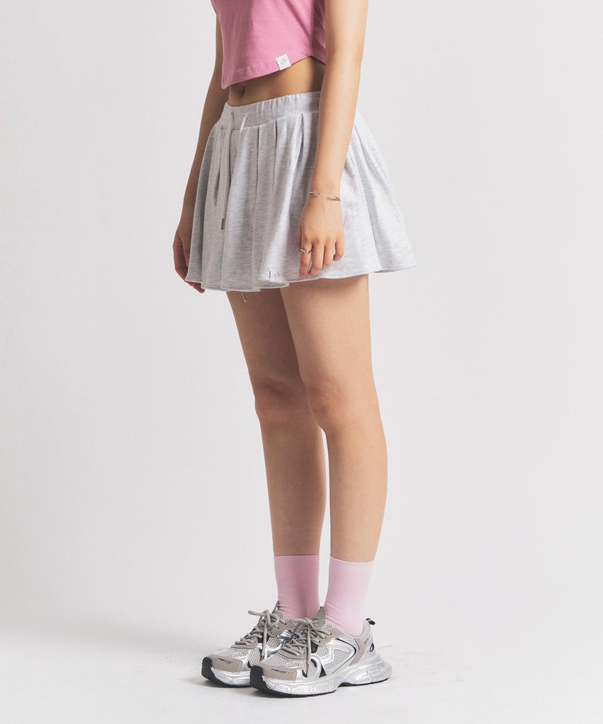 Nil Rise Cotton Skirt Pants White Merange