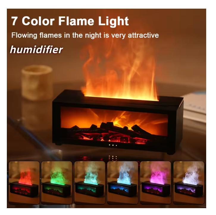 Air Humidifier Essential Oils Humidifiers Home Aroma Humidifier Flame Automatic Fragrance Diffuser With LED Light Remote Control