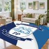 Tapete de Veludo Cristal com Design de Futebol do Preston North End Tapete Decorativo Macio para Quarto Entrada