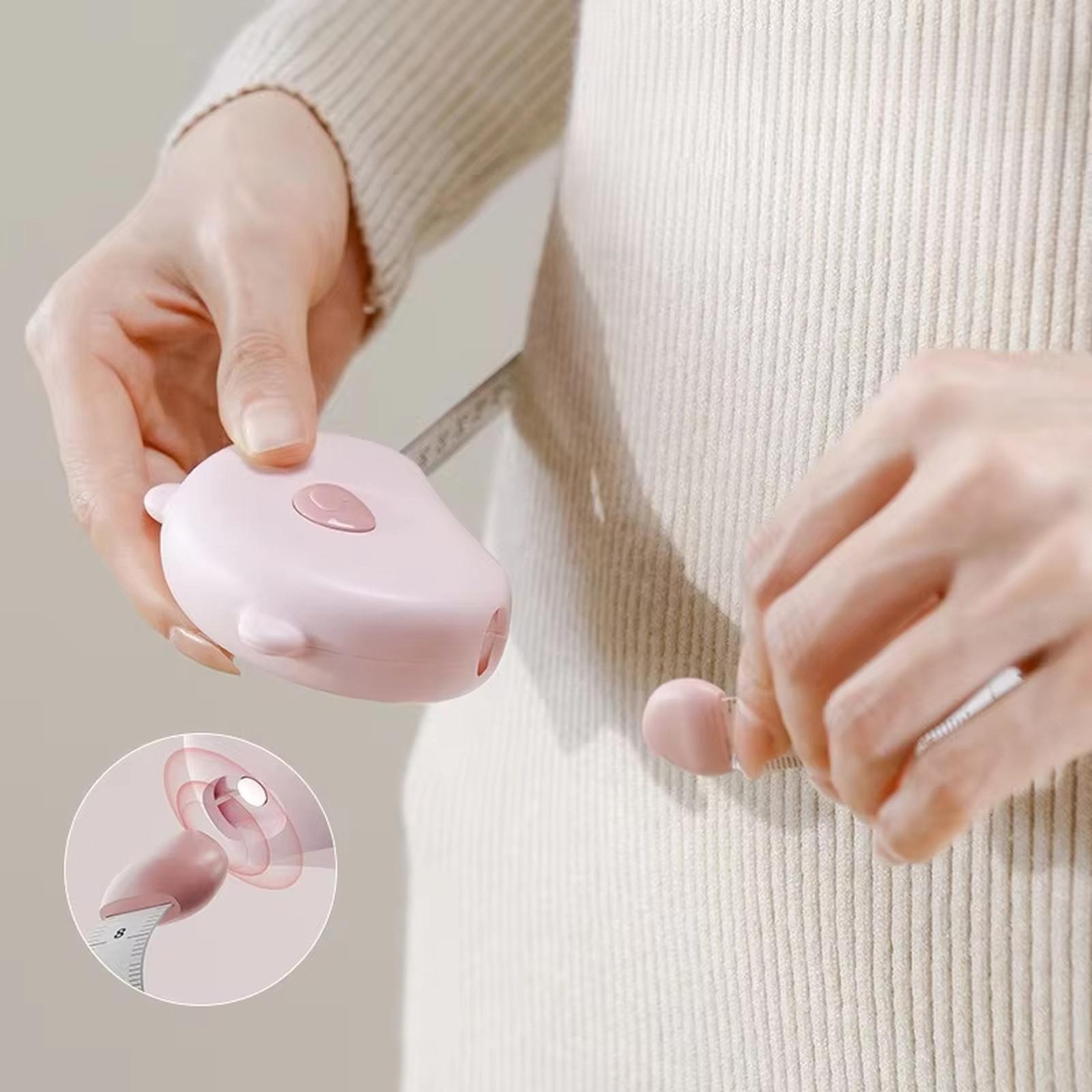 

Magnetic Retractable Tape Measure for Body Fitness Waist Arm Leg one size рожевий