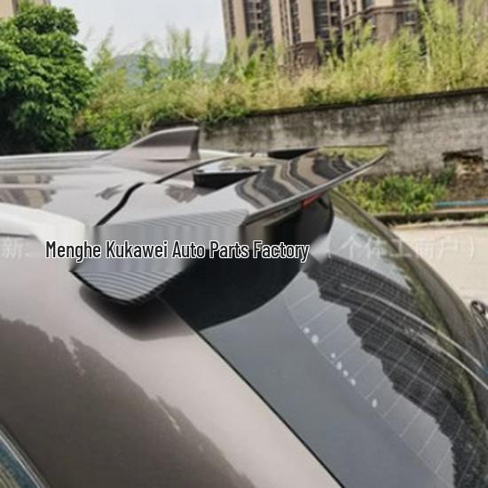 Universal No-Drill Sporty Roof Wing: Large Car Spoiler for Hatchbacks & SUVs