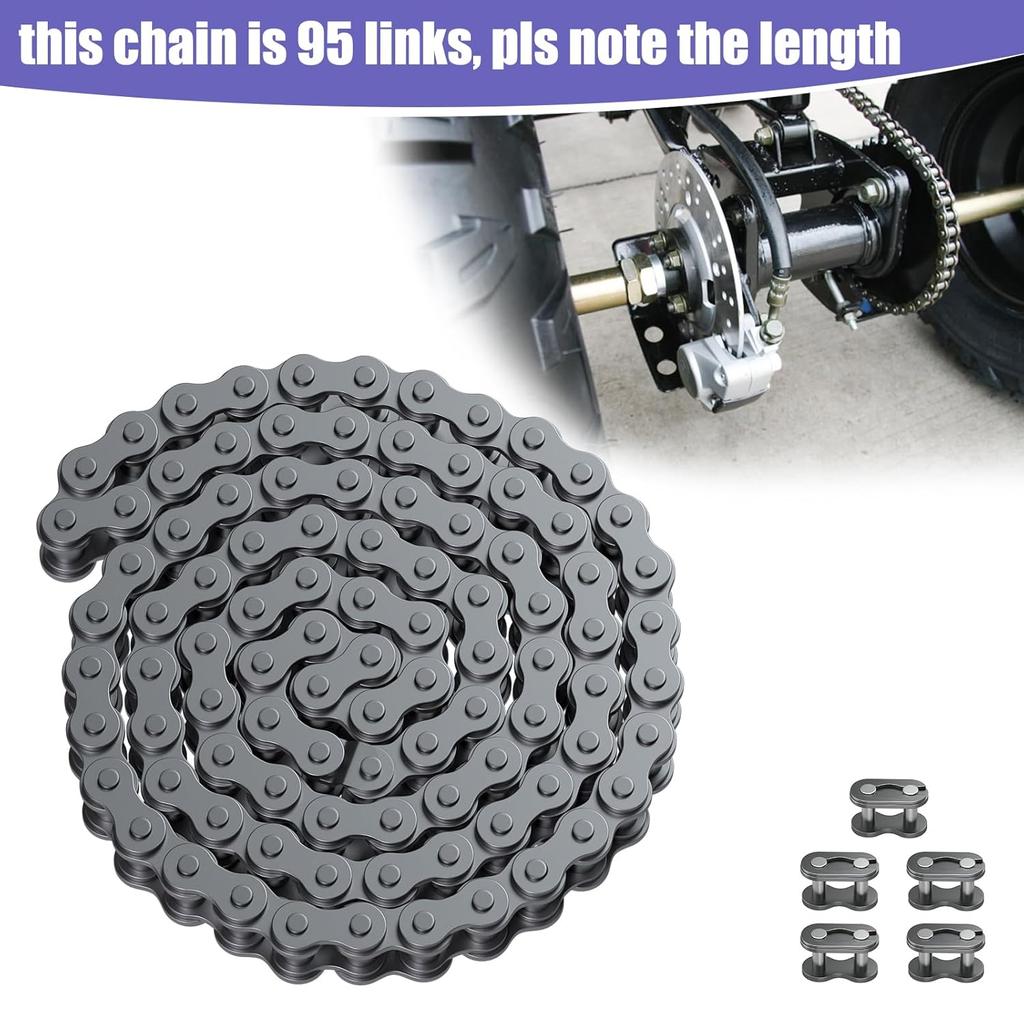 35 Roller Chain 3 Feet 95 Links With Chain Breaker Replacement For Go Kart Cart Mini Bike Bicycle Dirt Bike Motorcycles Powersports Accessories Parts