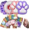 4pcs Taba Squishy Cat Paw Donut Squeeze Toys, Kawaii Mochi Sensory Toys, fufu Squishy for Cute Toys,Fidget Novelty Things,Suitable for Kids Teenage