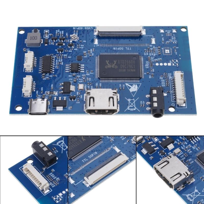 Universal Hdmi+AUdio 40Pin LCD Driver Controller Board Kit for Panel EJ070NA02 1024x600 Replacement