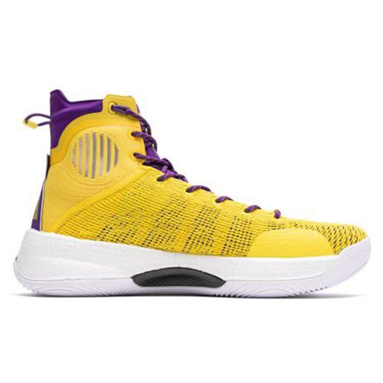 Li Ning YuShuai 13 Boom Coverage Balance Lightweight High top Basketball Shoes Men's Purple Gold ABAP065-11