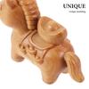 Small Wooden Horse Statue Hand-Carved Vintage Desk Decor Miniature Wood Animal Sculpture Home Office Decoration Feng Shui