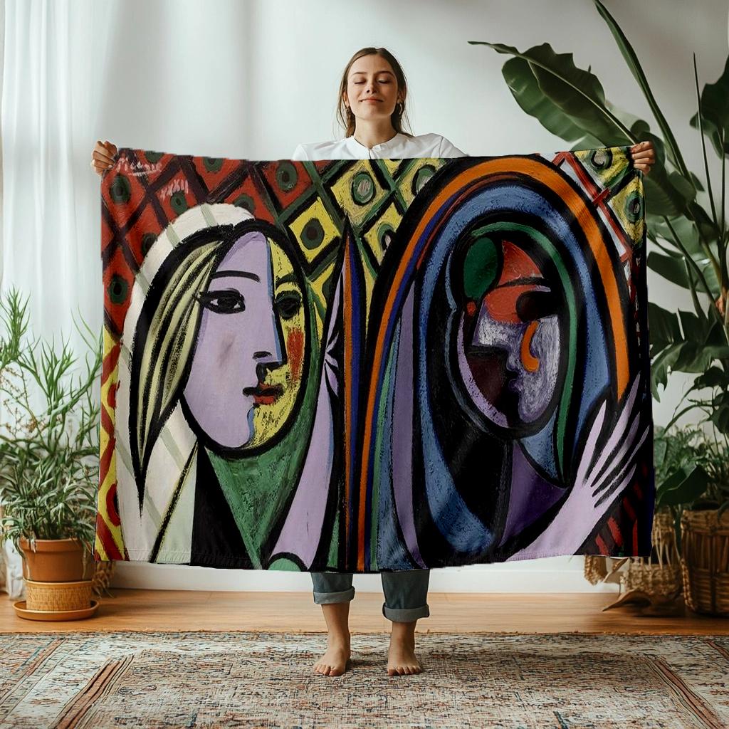 

Picasso abstract Style Painting Thin Printed Fashion Blanket Camping Throw Bed Sofa Office Air Conditioning Soft Leisure Fashion Blankets 75x90cm