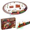 134 190 Stück Klassische Weihnachtszug-Set Mini-Zug-Spielzeug-Set mit mit Scheinwerfer Rauch Realistische Geräusche Elektrischer Schienenwagen