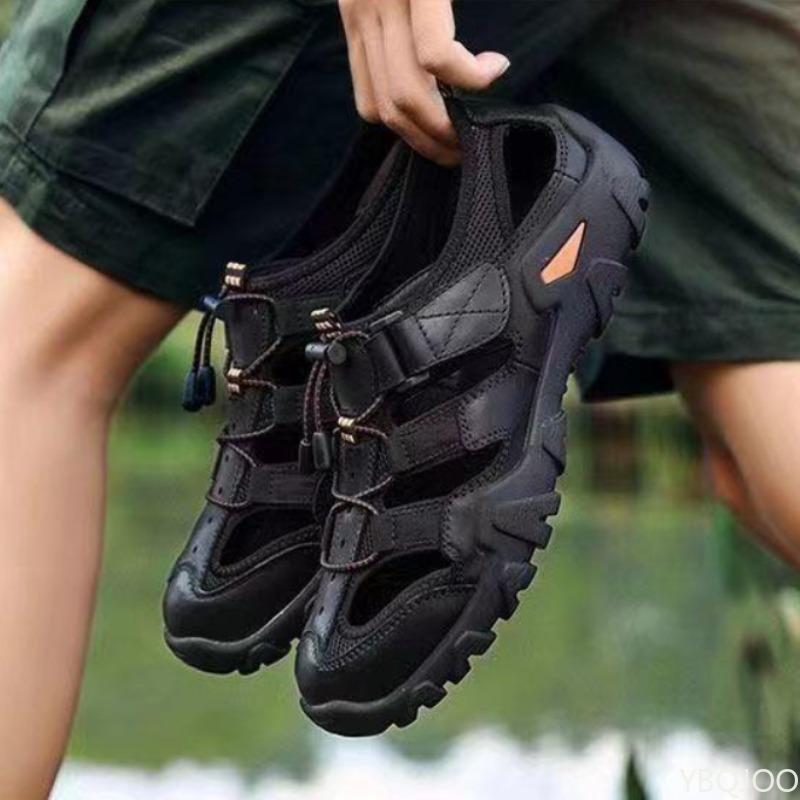 Fashion Men's Sandals Outdoor Beach Shoes Hollow Out New Summer Baotou Anti Collision and Water Wading Low Cut Breathable Casual Shoes