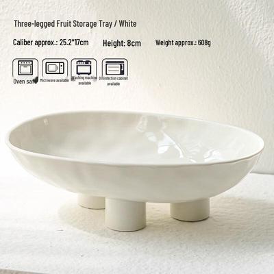 Modern Ceramic Tripod Fruit Bowl