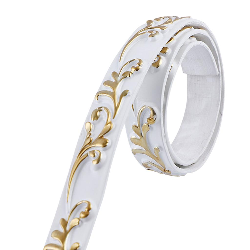 Self Adhesive Flexible Molding Trim 16.4feet Peel and Stick Wall Trim for Home Decoration Ceiling and Cabinet Border Enhancement