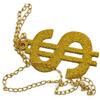 Hip Hop Punk Chain for Women Man Party Necklace Dollars Sign Necklace Pendant