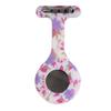 Fashion Patterned Silicone Nurses Brooch Tunic Fob Pocket Watch Stainless Dial