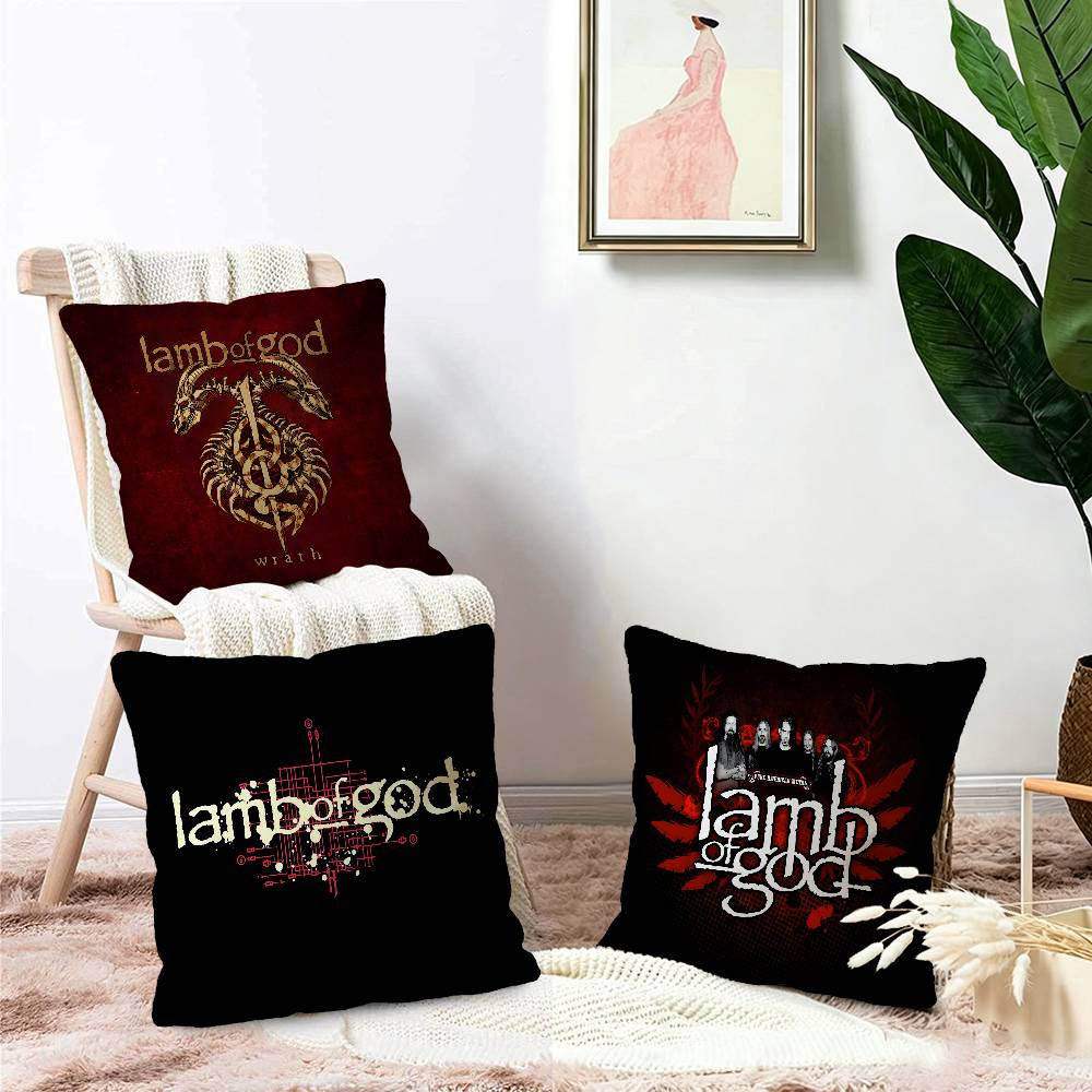 Band L-Lamb of GodS Pillow Cushion Cover Pillowcase Living Room Sofa Home Decor Customized