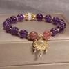 Exquisite Purple Crystal Beads Zircon Charm Bracelet for Women Girls Cute Birthday Jewelry Accessories Gifts