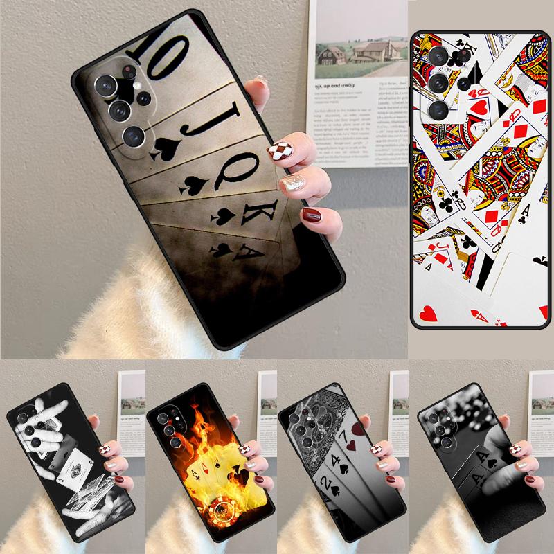 CASINO PLAYING CARD COLLECTION Phone Case for Samsung Galaxy note 10 pro S26 Ultra S23 S24 FE S25 S21 S22 PLUS shockproof Cove