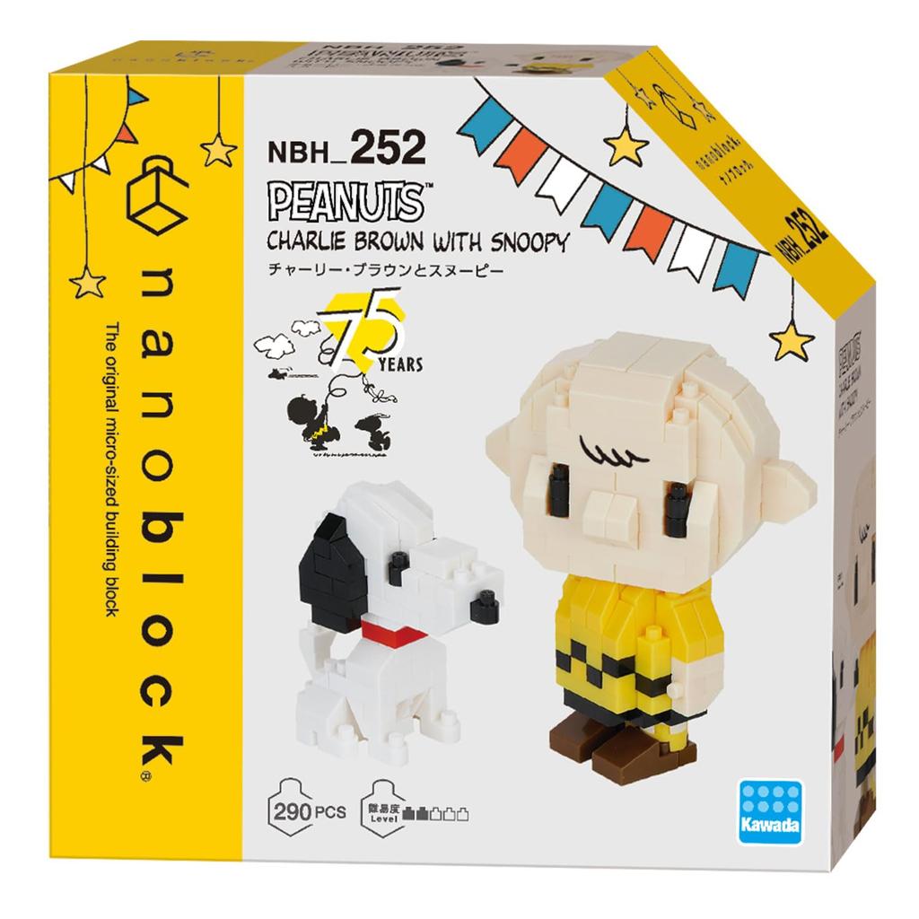 Kawada Nanoblock Charlie Brown and Snoopy X 14 X 14 Cm Ages 12 and Up Interior Hobby NBH_252 4.5 NBH_252