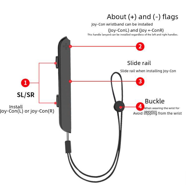 Nintendo Switch OLED Joy-Con Wrist Strap Lanyard Set