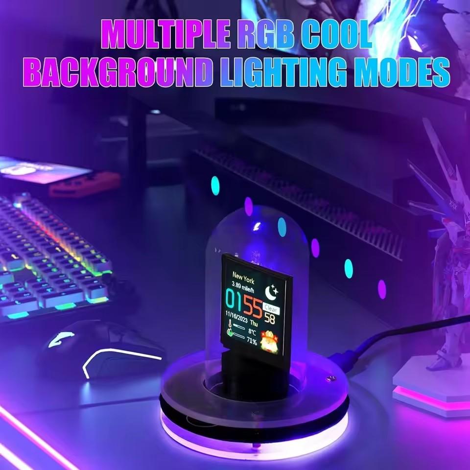 Nixie-Röhrenuhr Smart Wifi Glow DIY Röhrenuhren Cyberpunk-Stil Digitale Tischuhr Visuelle Anzeige Veränderbar Automatische Aktualisierung