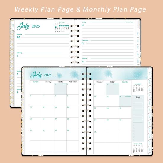 2025-2026 Planner Jul 2025 - Jun 2026 12 Month Daily Weekly Monthly Planner