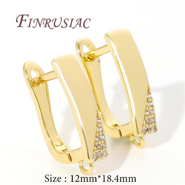 18K Gold Plated Fasteners For Earrings,Earring Fixtures,Earring Hooks For Jewelry Making,Accessories For Earrings,DIY Findings