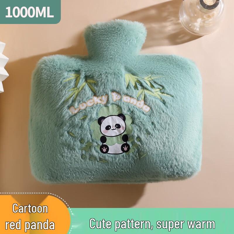 Fumaide Plush Hot Water Bottle - Green Panda