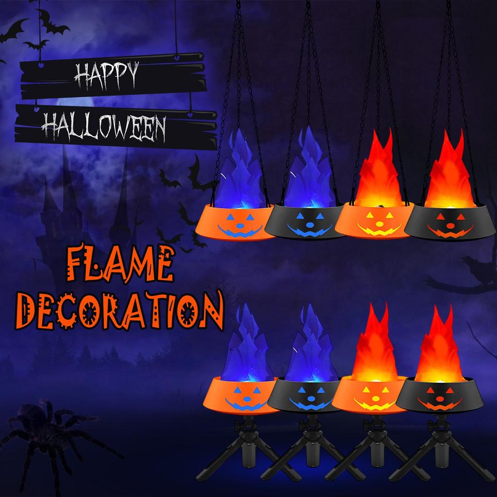Charging LED Simulation Flame Light Halloween Brazier Light Decorative Ambient Light