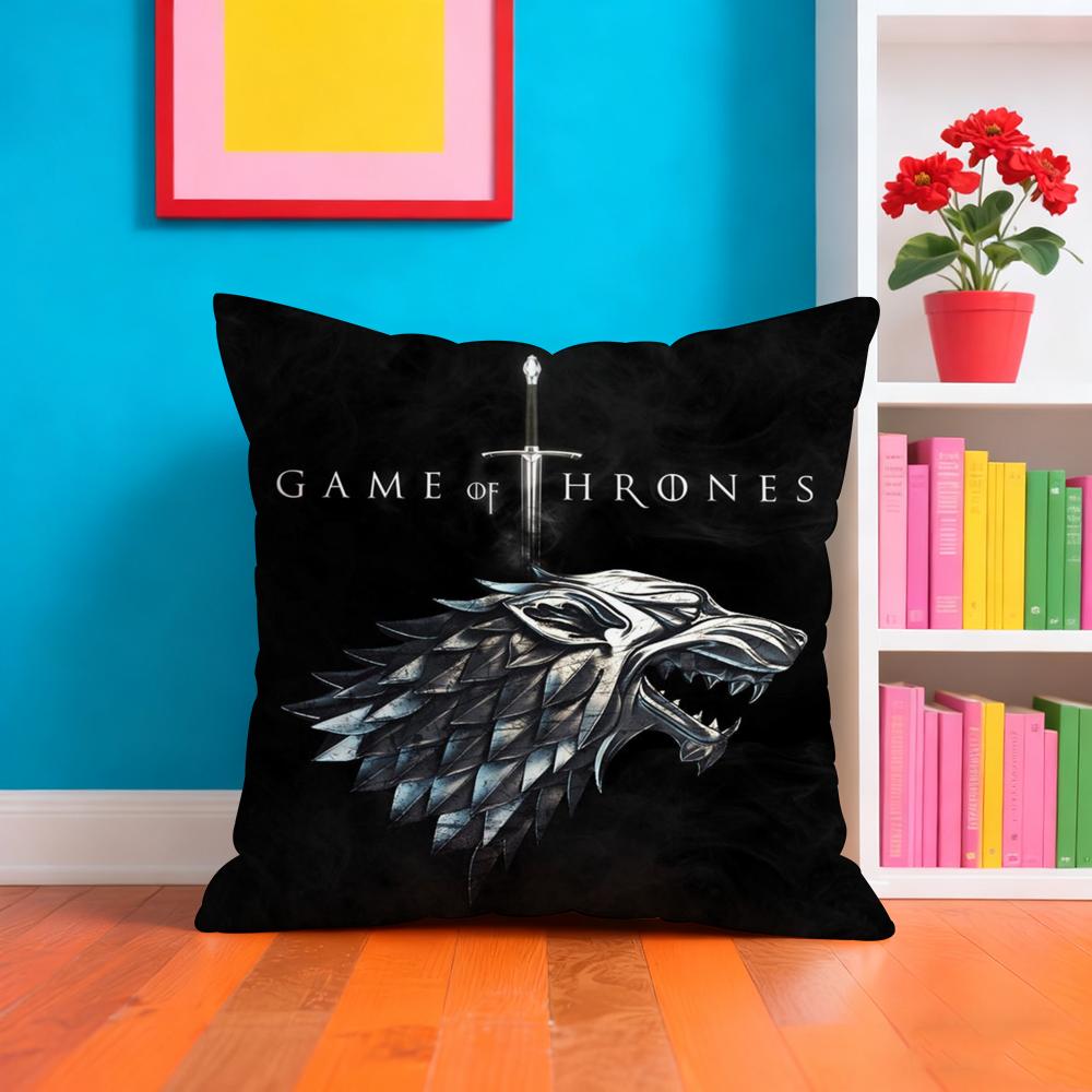 TV-G-GamES Of T-ThroneS Kissenbezug Plüschstoff Weich Beidseitig bedruckt Sofa Warm Winter Zuhause Geschenk Kissenbezug
