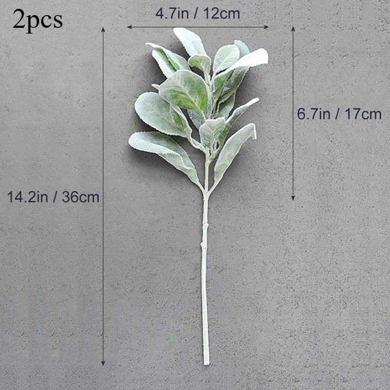 Artificial Plants Flocking Rabbit Ear Grass Wedding Christmas Decorations Vase for Home Scrapbooking DIY Gifts Box Autumn Garden