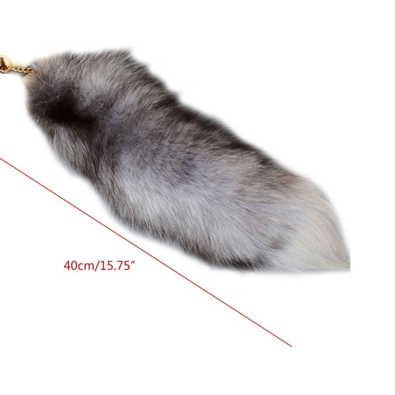 Animal Tail Key-Ring Furry Tails Chain Keychain Individualized Animal Keyring Gift Long Charm Keychain for Women Girl