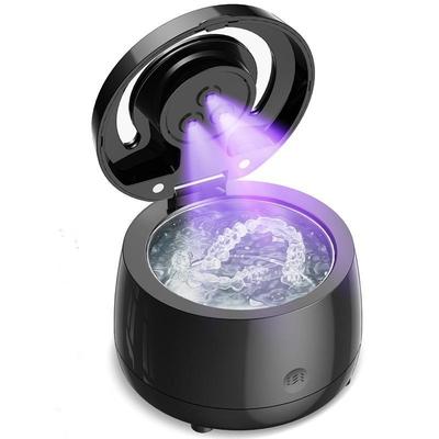 Limpiador ultrasónico para alineadores dentales, limpiador eléctrico de cepillo de dientes UV ultravioleta, máquina pequeña portátil para limpiar dentaduras postizas 43000 HZ