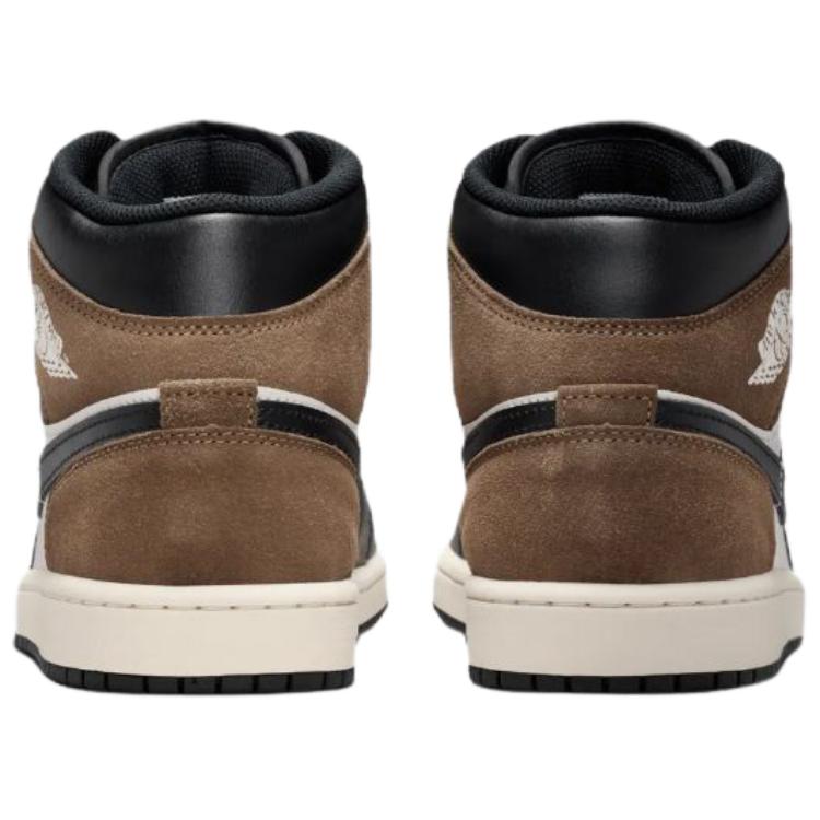 Zapatillas Unisex Travis Scott x Air Jordan 1 Mid Palomino Marrón Negro Rojo Universitario DQ8426-007