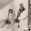 Plastic Wall Mount Hair Dryer Holder With Rotating Design For Bathroom Convenience