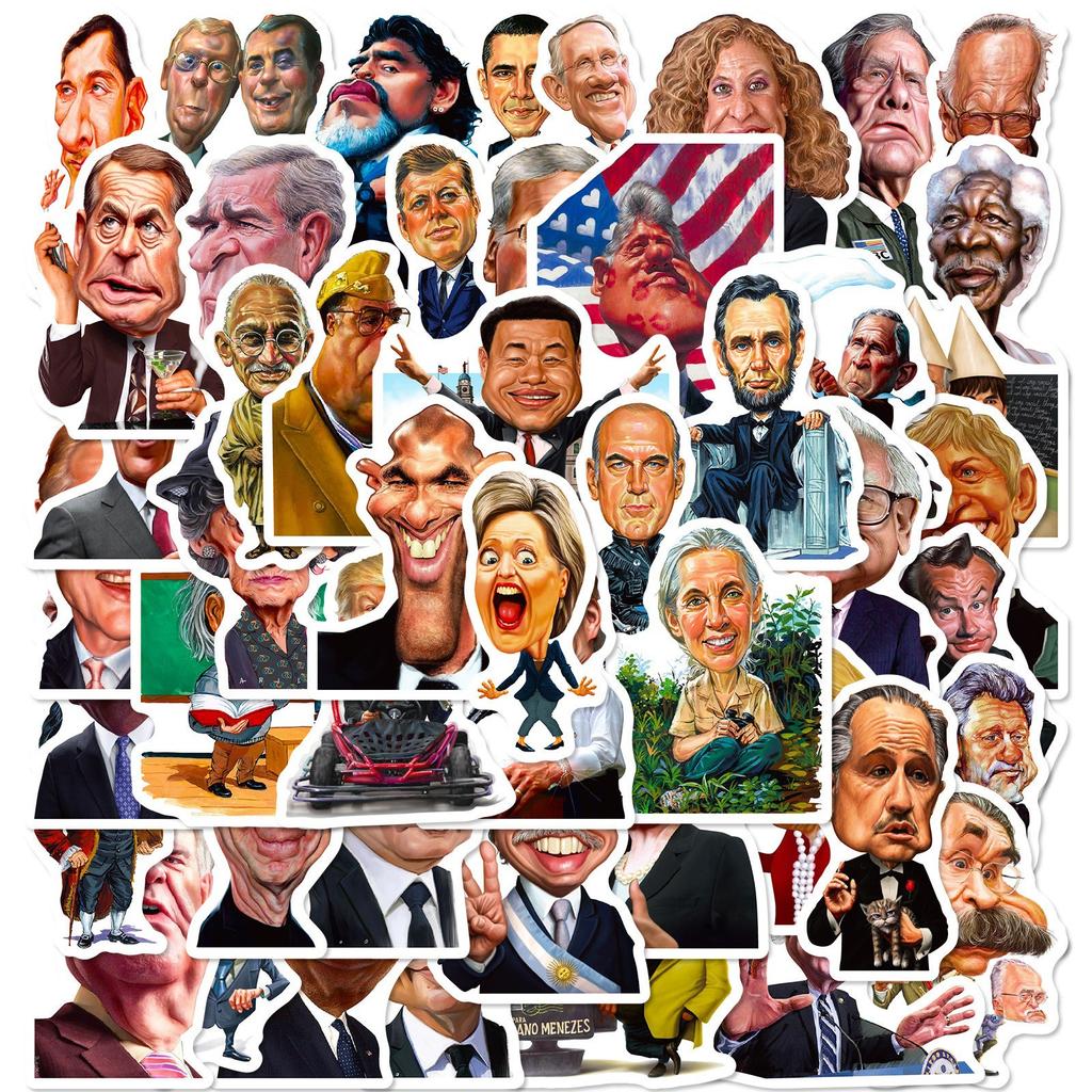 Spoof Celebrity Suitcase Computer Skateboard Decoration Children's Stickers Paper