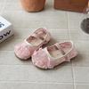 New Girls Flat Shoes Floral Lace Sweet Children Mary Jane Shoes Breathable School Causal Kids Fashion Dress Princess Shoes 21-30