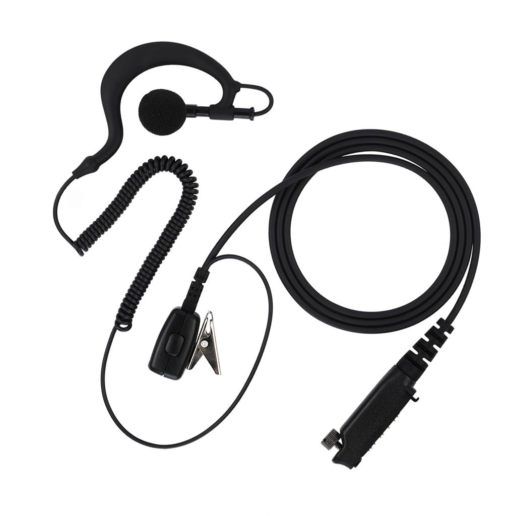 Wireless Walkie Talkie PTT Speaker Earpiece Ear Hook Headset Earphone For STP9000