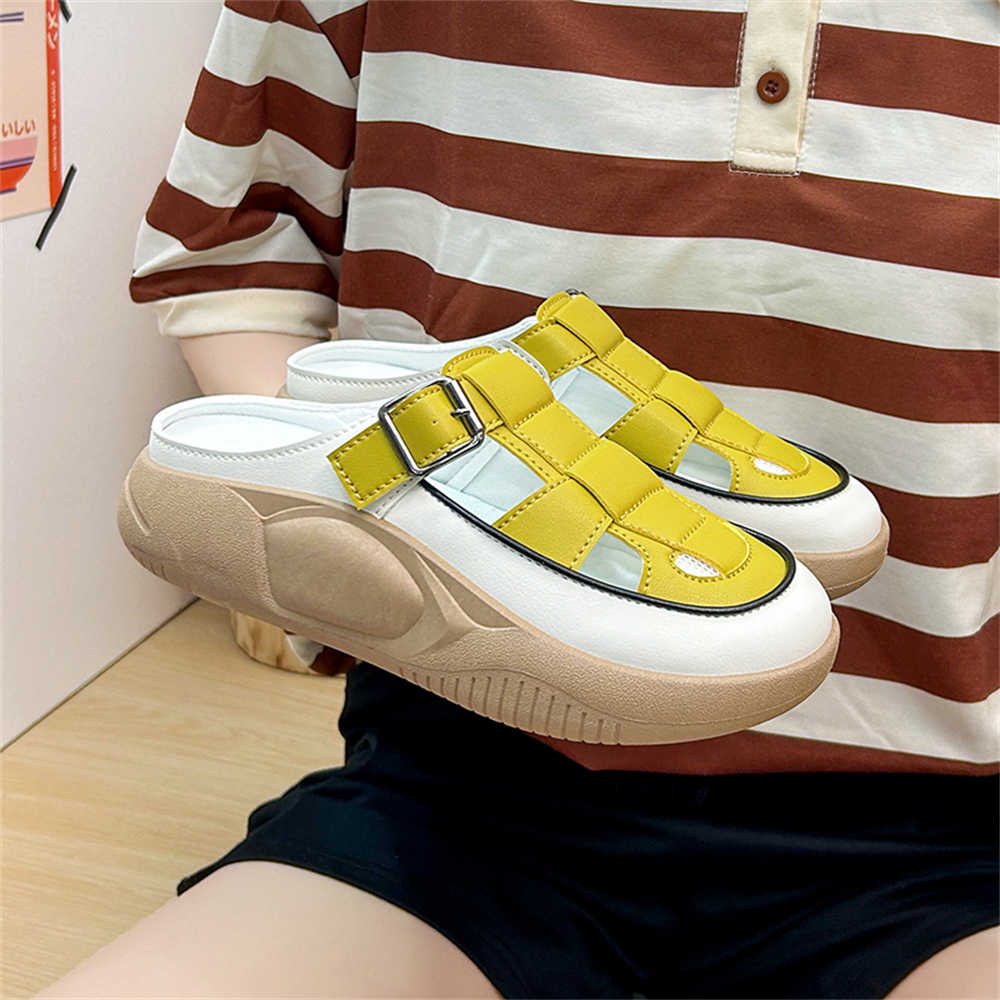 Fashion Sumer Flat-heeled Classic Golf Shoes Yellow Sandals Woman Green Slippers Sneakers Sports Industrial Sewing Tenks Particular