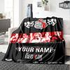 Name Custom RBD Band Print Flannel Blanket High Quality Warm Comfortable Cover for All Seasons Perfect for Gifts Home Decor