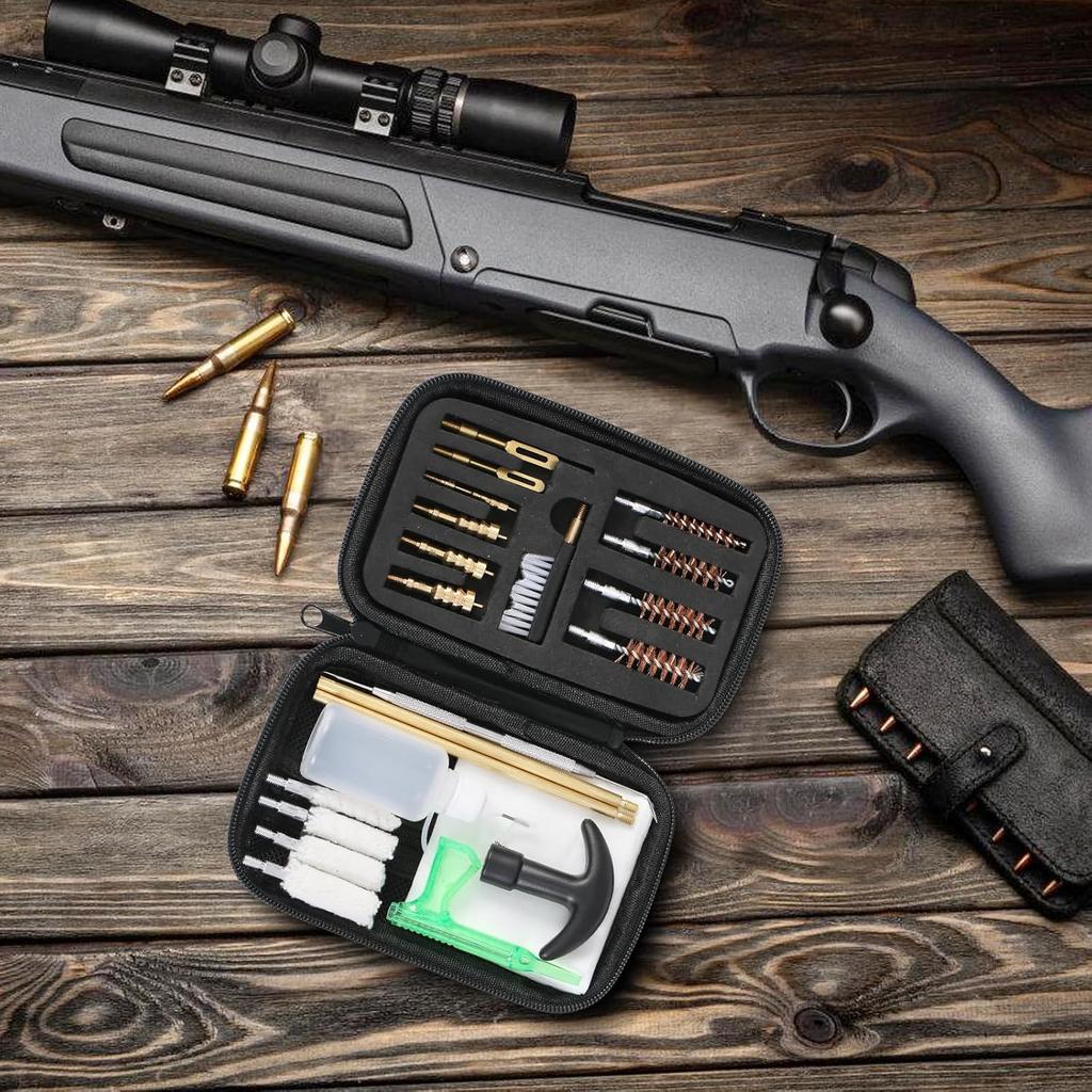 Universal Handgun Cleaning Kit for .22 .357/.38/9mm .40 .45 Caliber Pistol Gun Brush Tools Gun Accessories
