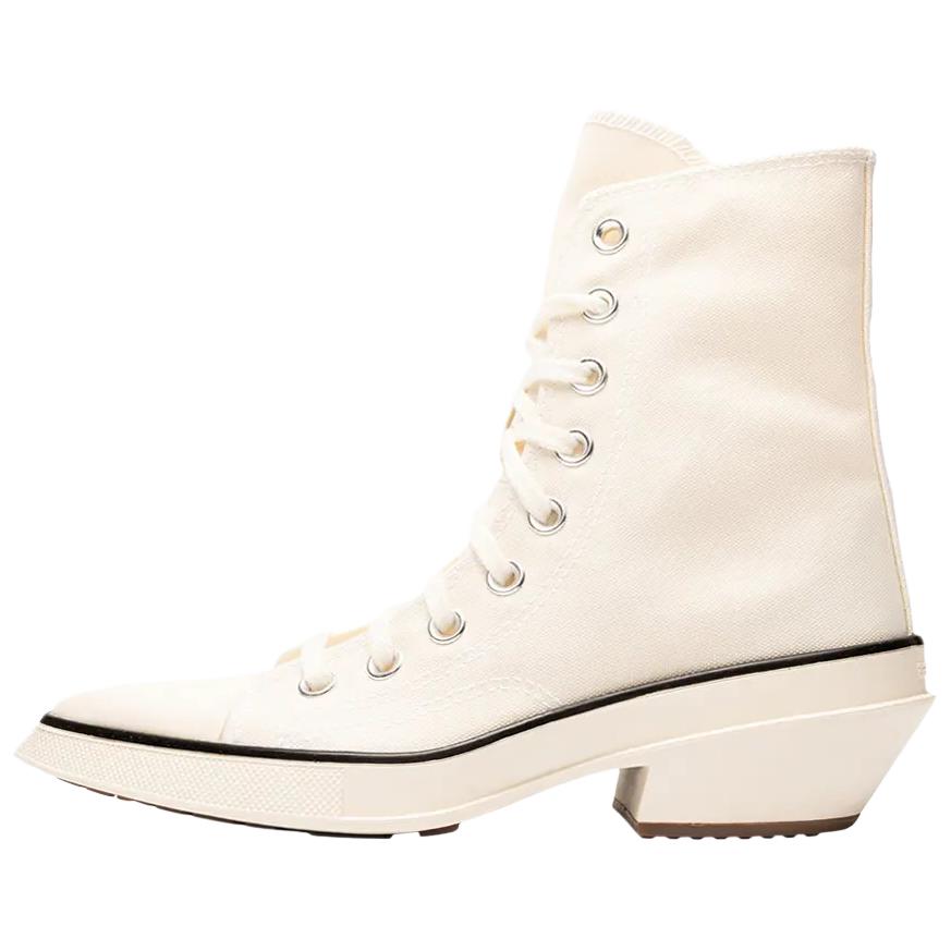 Converse Chuck 70 Hi De Luxe Pointed Egret Women Sneakers Cream Black White A13017C