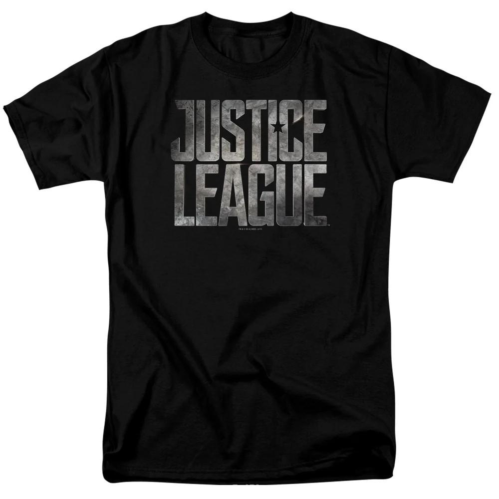 

Justice League Movie Metal Logo Mens T Shirt Black 4XL