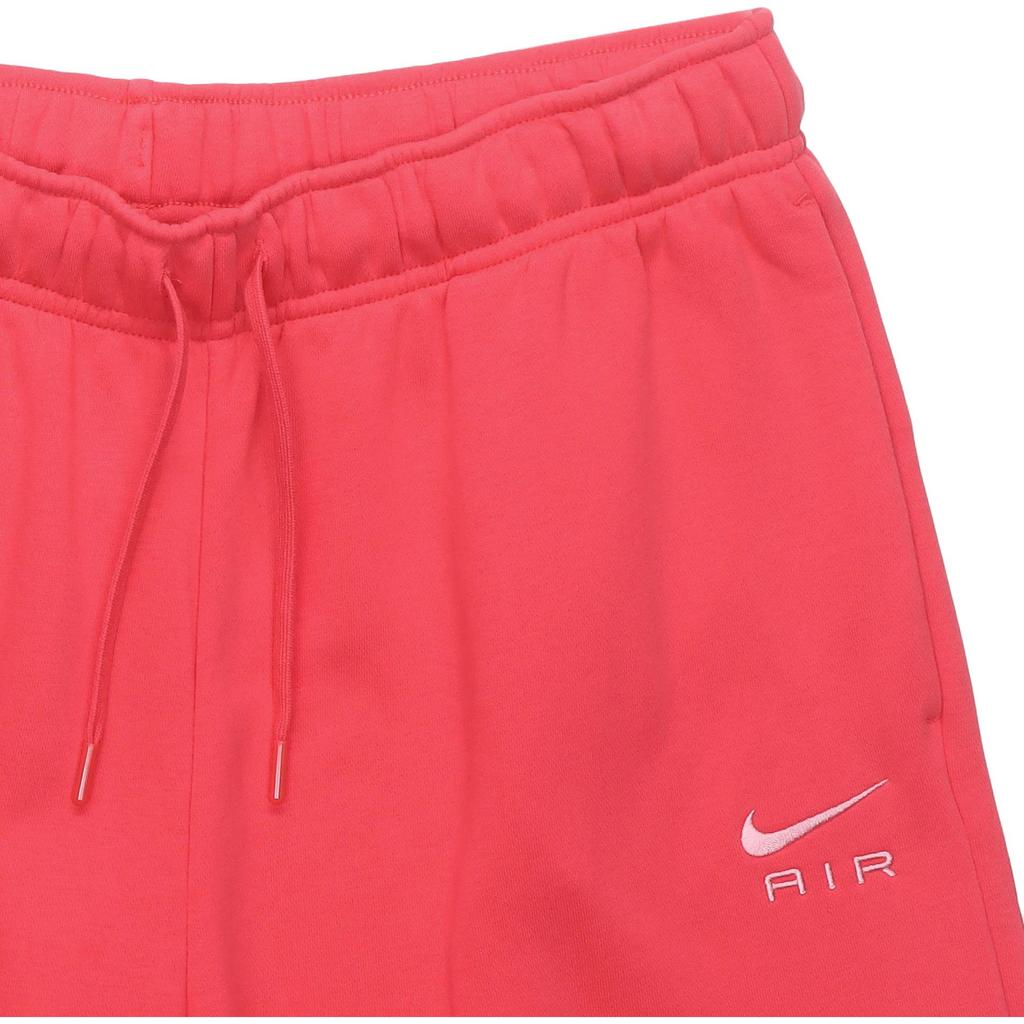 Nike Side Letter High Waist Lace Up Casual Fleece Knitted Sports Pants Women Pants Light-Melting-Red FB8052-648