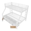 90 x 200 cm, 140 x 200 cm, litera, con zapatero, compartimentos de almacenamiento, barandilla de seguridad, escalera, certificado EN747, sin colchón, blanco